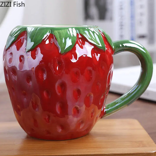 DecorBites™ Colorful Fruit Ceramic Cup for Kids, Breakfast Milk Coffee Mug