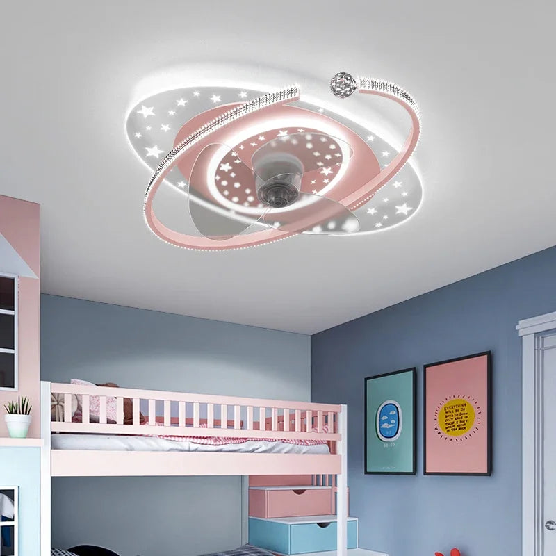 DecorBites™ Ceiling Fan Light with 360° Rotation - Quiet & Stylish for Home Décor