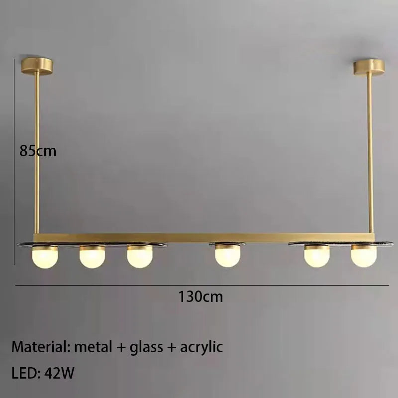 DecorBites™ Gray Glass LED Chandeliers: Modern Art Deco Lighting for Dining Room, Kitchen & Parlor