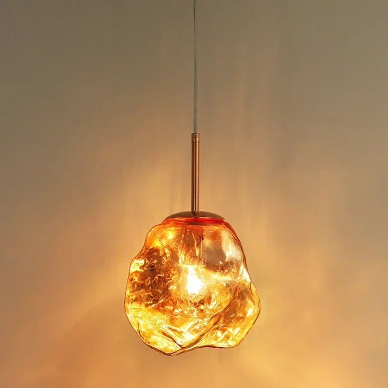 DecorBites™ Ice Glass Pendant Light for Hallway Dining Living Bedroom - Modern Hanging Lamp