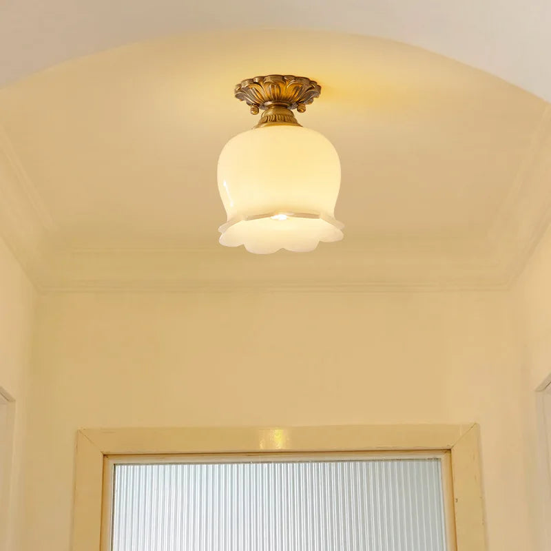 DecorBites™ LED Resin Copper Ceiling Light Fixture for Aisle Porch Living Room