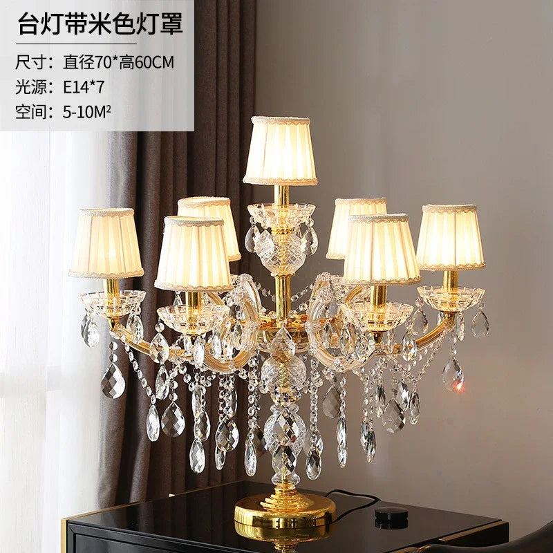 DecorBites™ Crystal Table Light: Modern Luxury Nordic Indoor Lighting for Living Room Bedroom