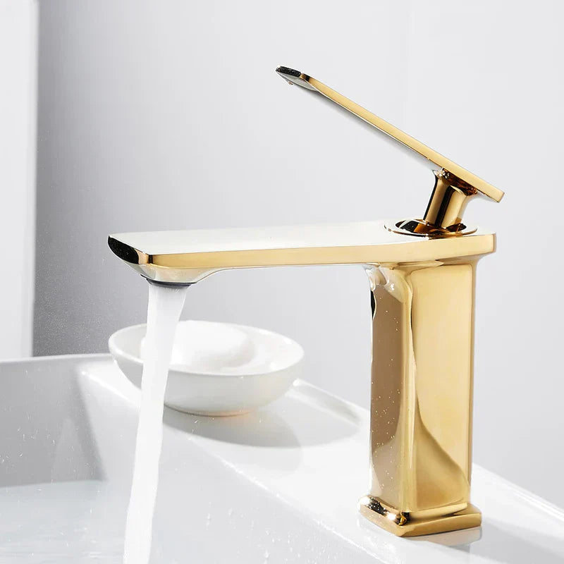 DecorBites™ Brass Basin Faucet: Single Handle Mixer Taps, Deck Mounted Bathroom Sink Faucets