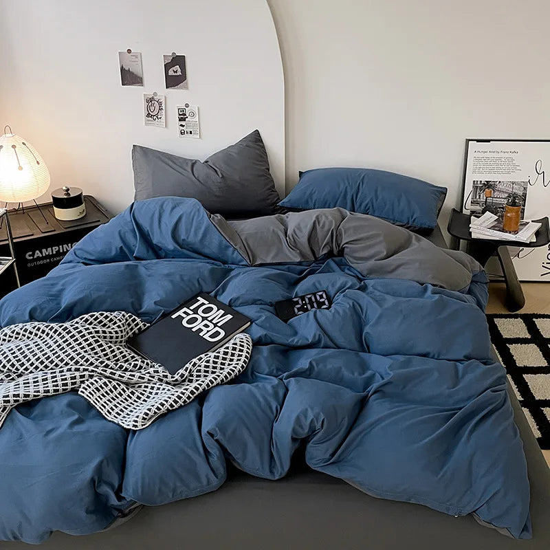 DecorBites™ Cotton Bed Sets Comforter Cover Set with Corner Ties