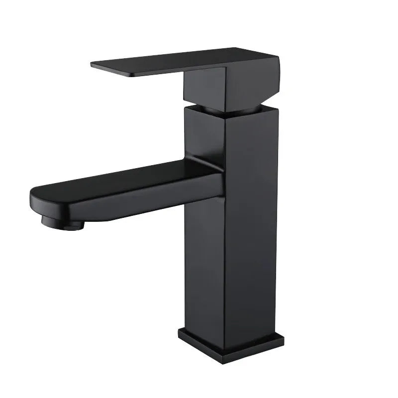 DecorBites™ Black Basin Faucet Two-in-One Hot Cold Mixer for Bathroom Sink
