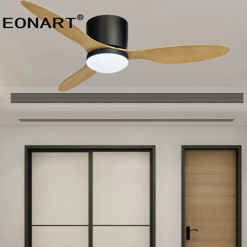 DecorBites™ 52" Black DC Ceiling Fan with LED Light and Remote Control