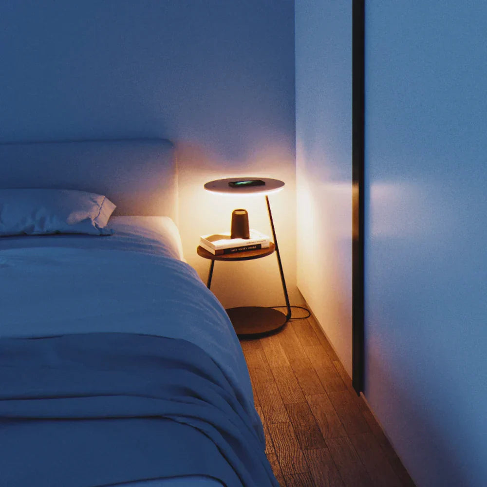 DecorBites™ LED Wood Shelf Floor Lamp for Bedroom Living Study Room