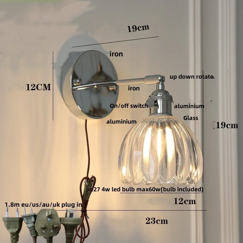 DecorBites™ Iron Ceramic LED Wall Lights | Nordic Modern Pull Chain Switch Sconce Wandlamp