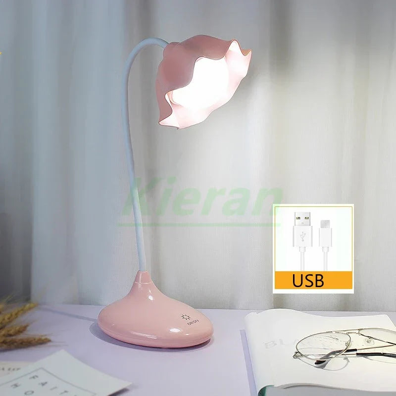DecorBites™ Lotus Floor Lamp: Modern LED Desk Lamp for Bedroom Study Living Room
