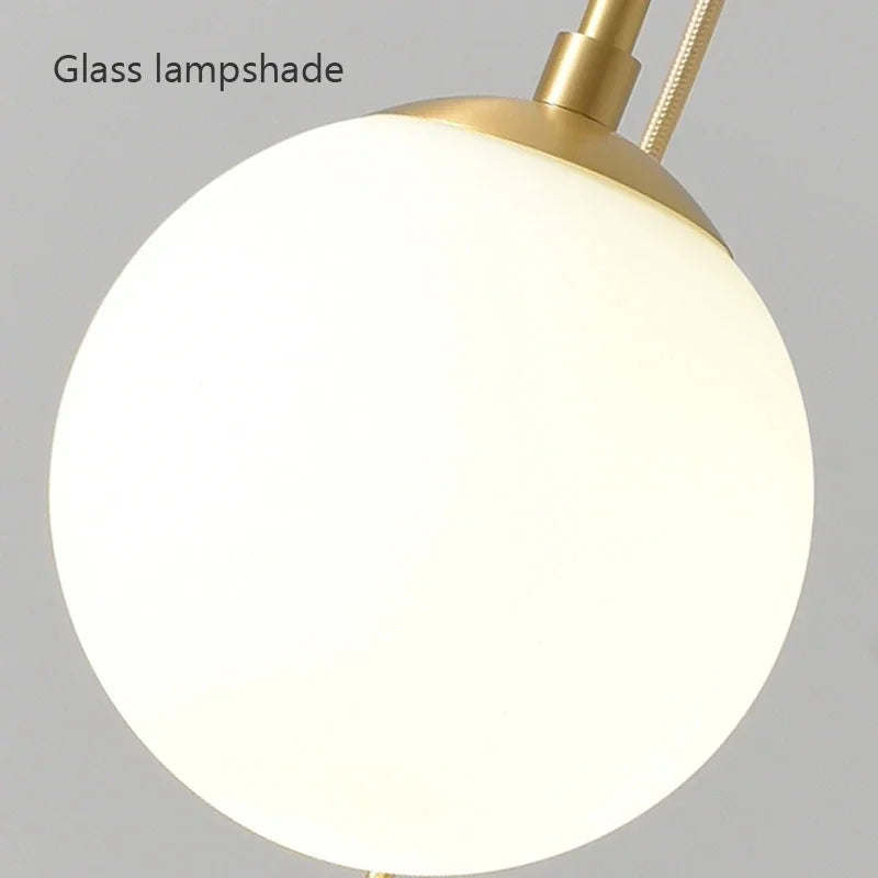 DecorBites™ LED Glass Ball Chandelier: Modern Nordic Lights for Dining Room, Restaurant, Bar