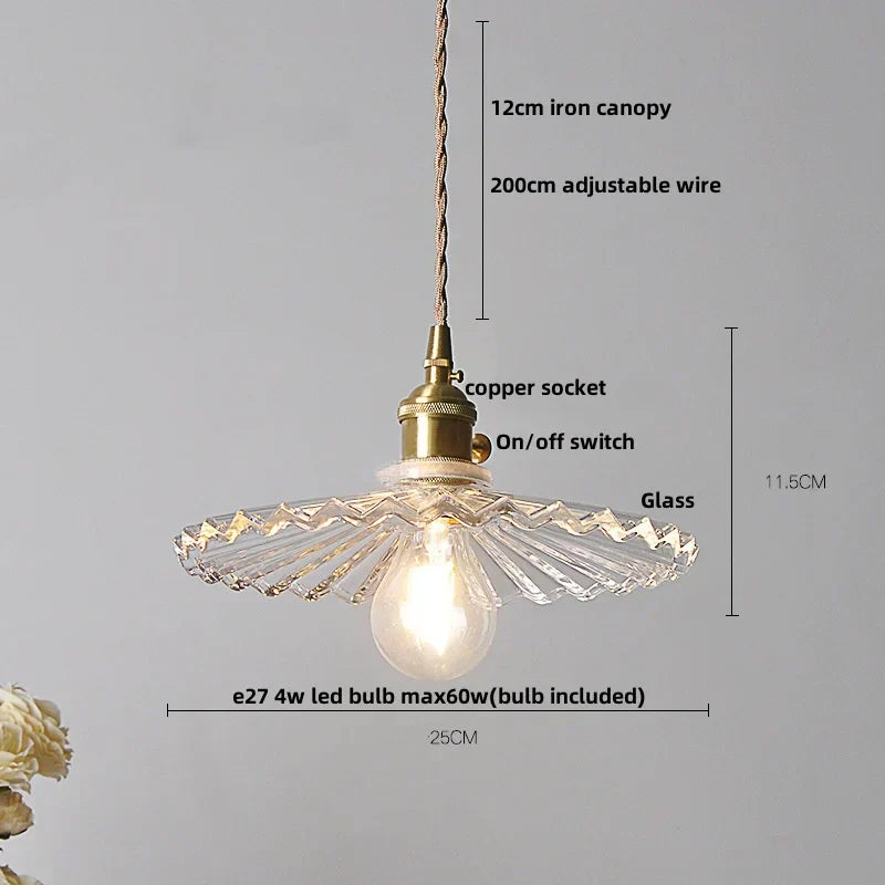 DecorBites™ LED Pendant Lamp Clear Glass Sconce Modern Minimalism Stair Light