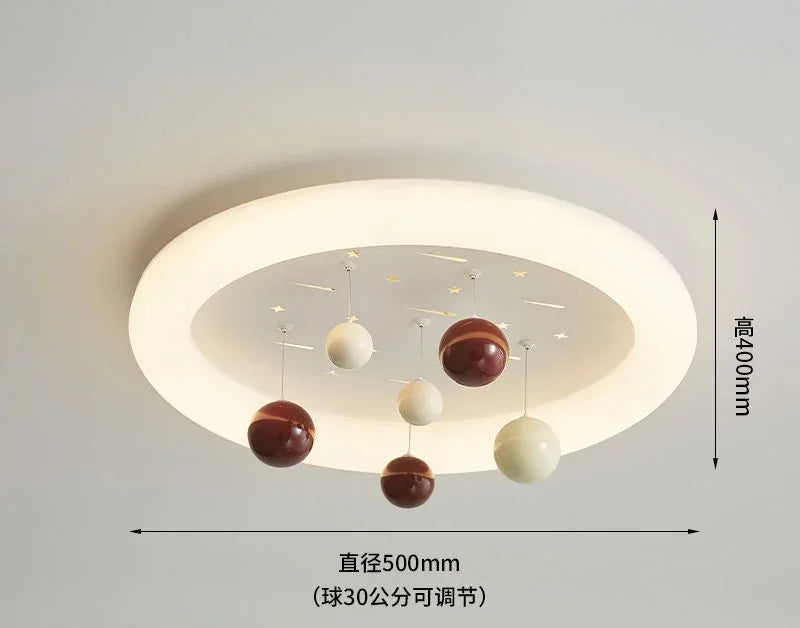 DecorBites™ Kids Cloud Chandelier Light for Children's Room, Full Spectrum, Boys & Girls, Cream Style