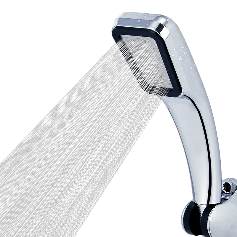 DecorBites™ Black High Pressure Rainfall Shower Head with Bracket and Water Saving Nozzle