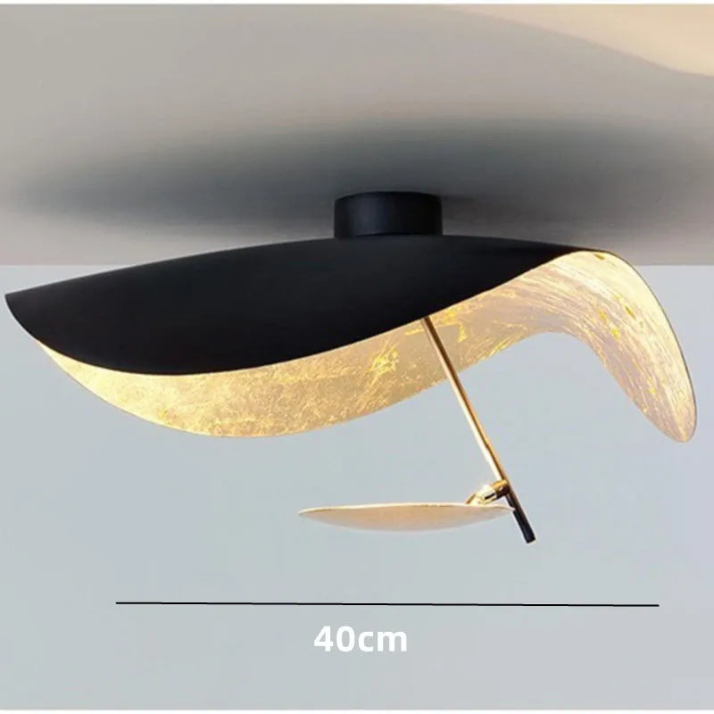 DecorBites™ Lederam Manta Pendant Lamp Flying Saucer Hat industrial retro design white black