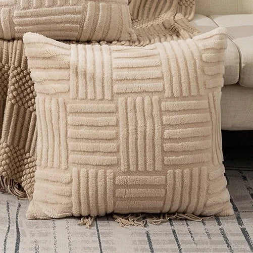 DecorBites™ Geometric Design Cushion Cover Set for Stylish Sofa Decor Home Living