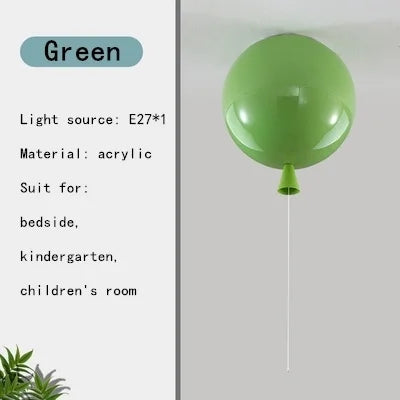 DecorBites™ Kids' Balloon Pendant Chandelier LED Hanging Lamp for Living Room
