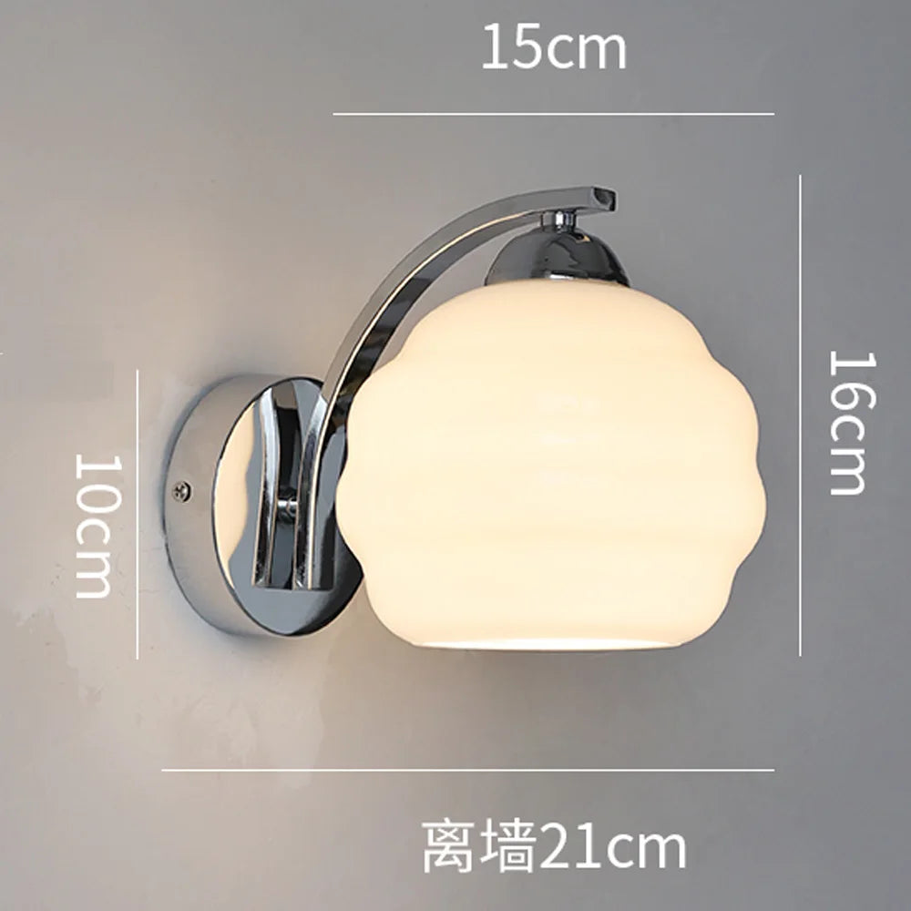 DecorBites™ Glass Wall Lamp: Modern Aisle & Bedroom Wall Lights with Nordic Design