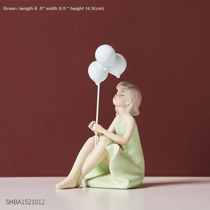 DecorBites™ Balloon Girls Resin Home Decor Ornaments