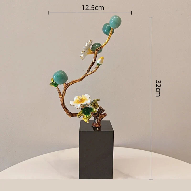 DecorBites™ Golden Tree Plum Blossom Crystal Handicraft Décor for Home Settings