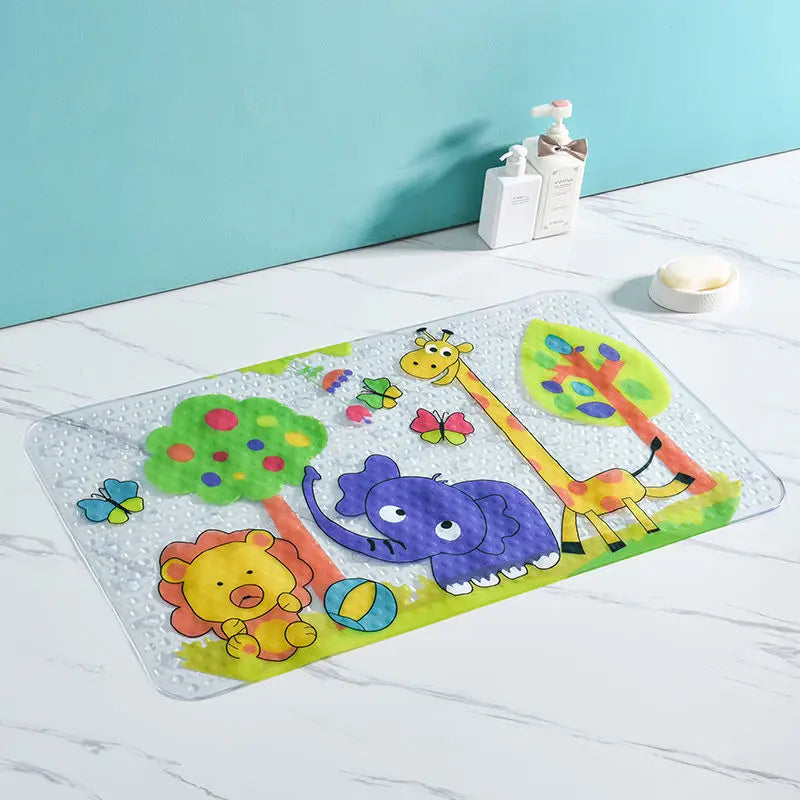 DecorBites™ Cartoon Non-Slip Bathroom Mat with Suction Cup for Child Bathtub Eco-Friendly