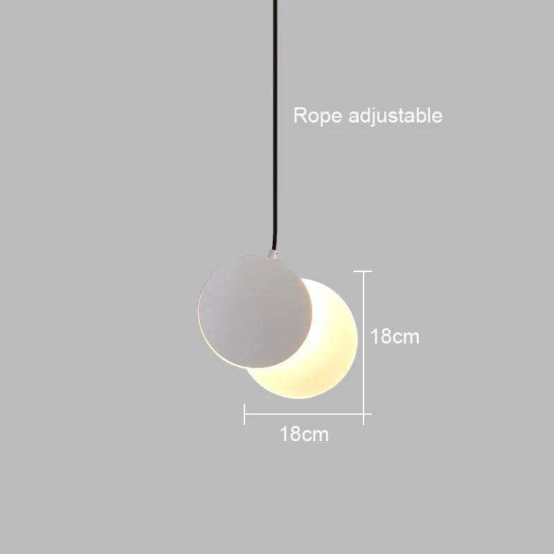 DecorBites™ Crescent Moon LED Pendant Chandelier for Modern Minimalist Decor