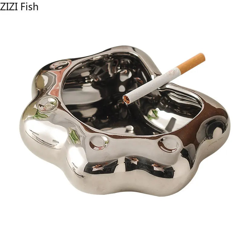 DecorBites™ Cat Paw Porcelain Ashtray | Ceramic Smoking Accessories | Unique Gift for Him