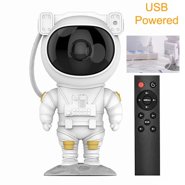 DecorBites™ Astronaut Projector Starry Night Light Kids Room Decor Bedroom Party Star Lamp