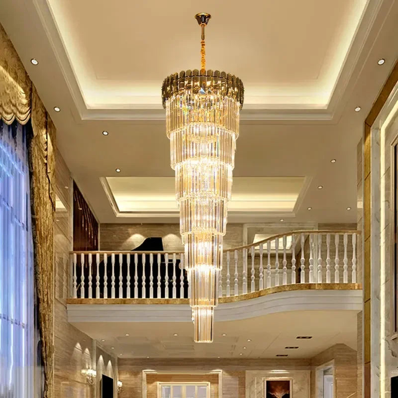 DecorBites™ Crystal LED Pendant Chandelier for Modern Home Decor.