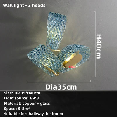 DecorBites™ Blue Glass LED Pendant Lamps for Home Decor and Lighting Innovation