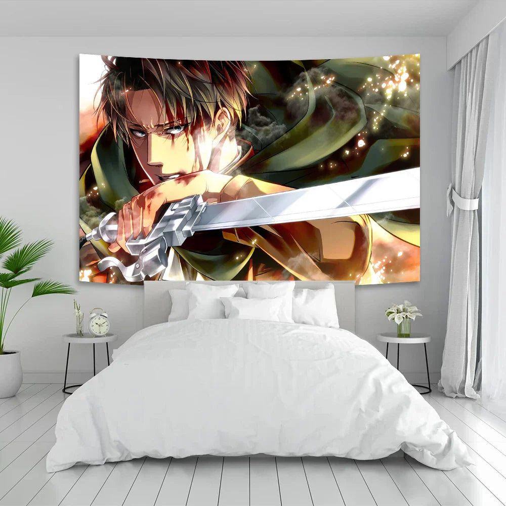 DecorBites™ Attack On Titan Boho Tapestry: Aesthetic Room Decor for Teen Bedrooms