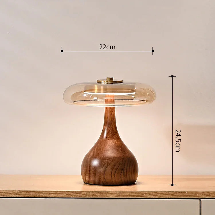 DecorBites™ Andi Walnut Table Lamp for Living Room Bedroom Study Hotel Creative French Style