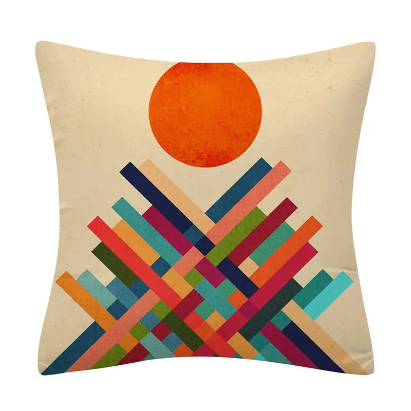 DecorBites™ Geometry Pattern Cushion Cover Polyester Cotton Sofa Pillowcase Home Decor