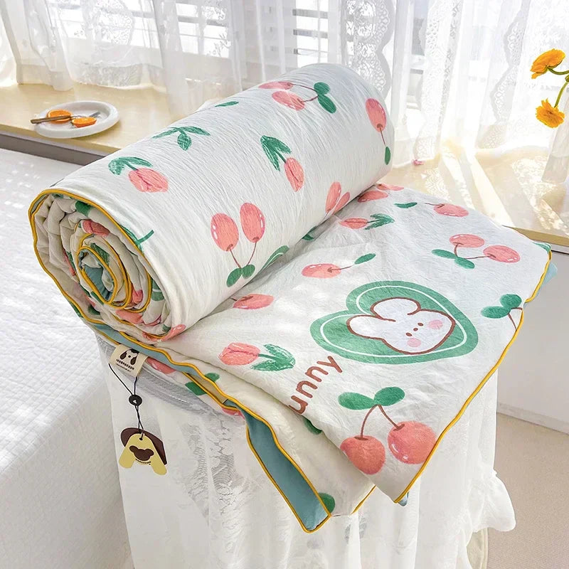 DecorBites™ Breathable Double Gauze Queen Quilt with Soya Fibre Filling