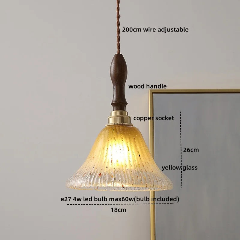 DecorBites™ Gray Glass LED Pendant Lamps, Nordic Modern Design for Bedroom, Living Room Lighting Fixtures