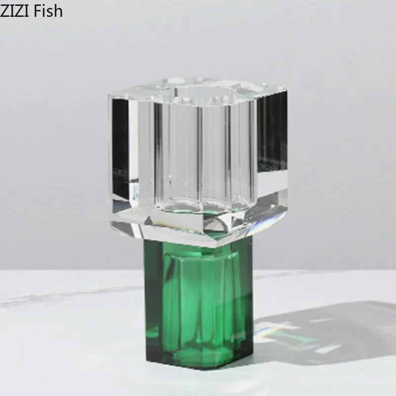 DecorBites™ Crystal Clear Glass Vase for Potted Plants and Floral Arrangements