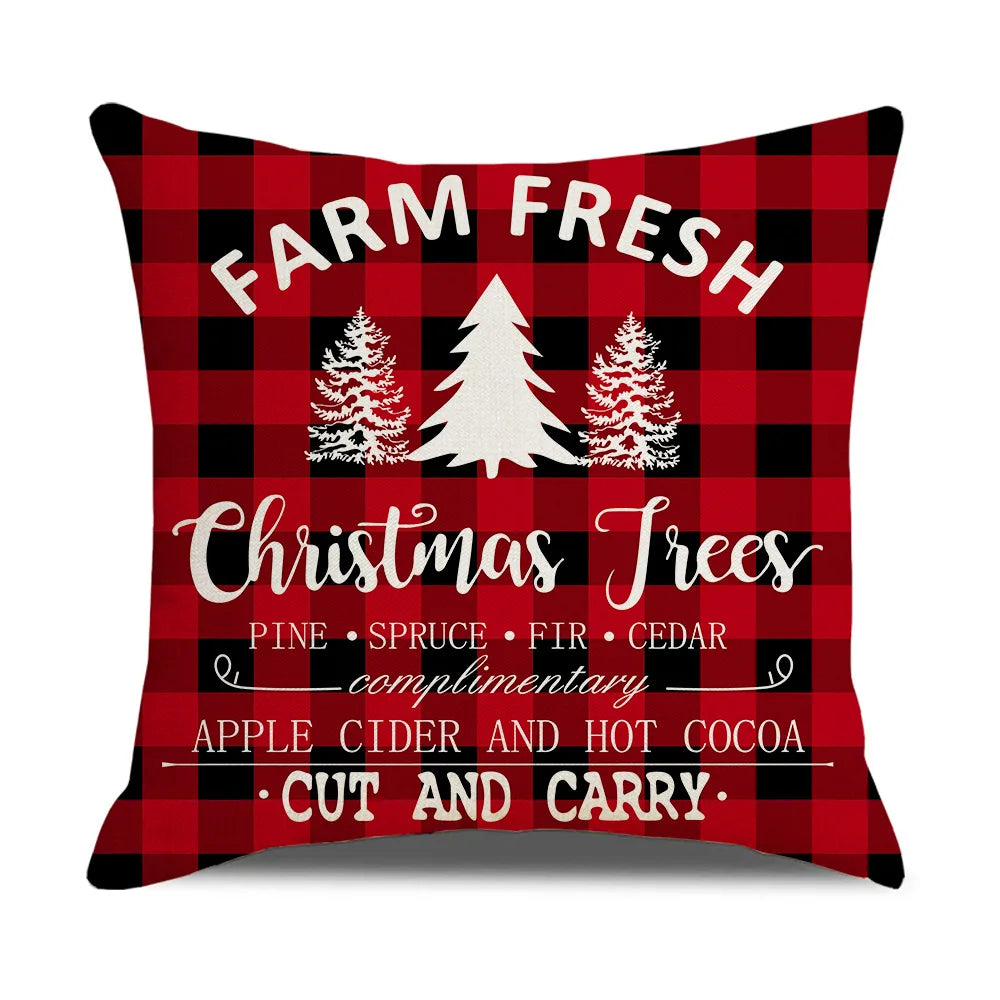 DecorBites™ Christmas Elk Letter Pillowcase 45x45cm for Living Room