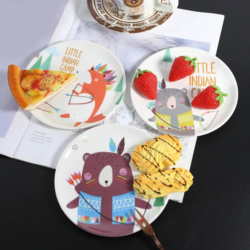 DecorBites™ Bone Snack Plate Set - Small Melamine Dish for Sweets, Cakes, and Treats