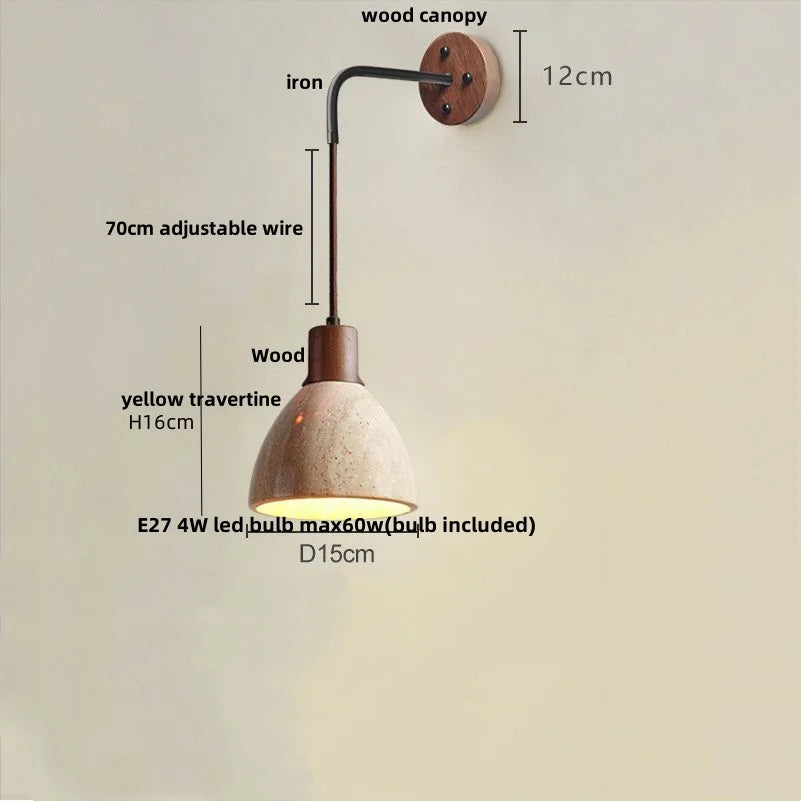 DecorBites™ LED Travertine Stone Wall Lamp - Modern Nordic Stair Light