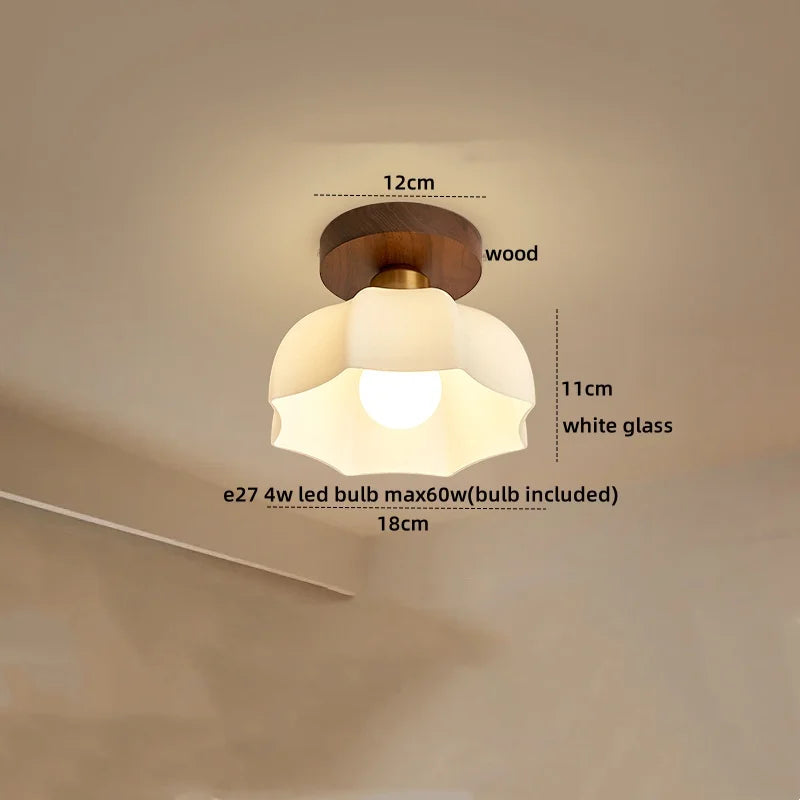 DecorBites™ Glass Copper LED Ceiling Lamp Modern Style for Home Decor and Restaurant