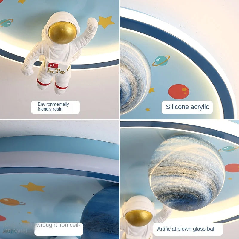 DecorBites™ Astronaut LED Ceiling Lights: Nordic Style for Kids' Room, Study, Restaurant Decor