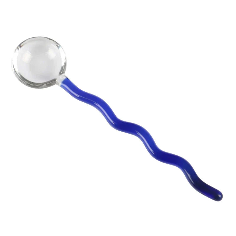 DecorBites™ Glass Spoon Coffee Stirring Rod for Home Cafe, Dessert Jam Scoop