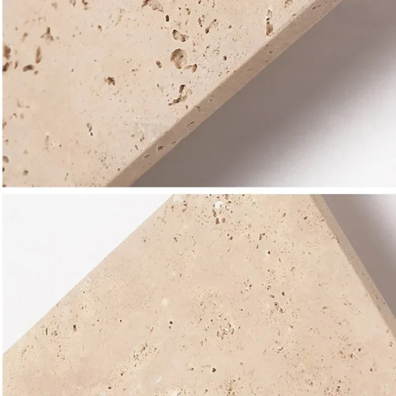 DecorBites™ LED Wall Lamp Sconce Yellow Travertine Square Stair Light Waterproof Fixture
