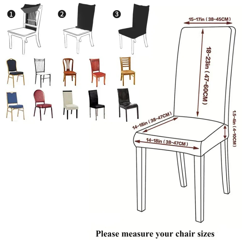 DecorBites™ Bohemian Mandala Stretch Chair Cover Slipcovers - Elastic Seat Case for Banquets