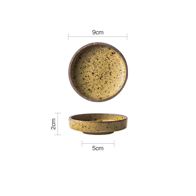 DecorBites™ Ceramic Sauce Dishes Set - Round Seasoning & Snack Plates