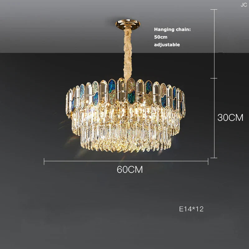 DecorBites™ Crystal Chandelier LED Lighting for Living Room