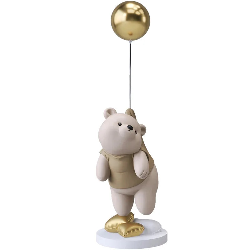 DecorBites™ Balloon Polar Bear Resin Ornaments: Home Decor Craft, Office Desk Figurine sculpt