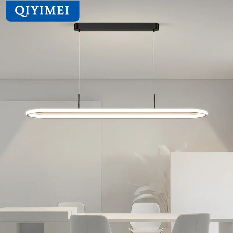 DecorBites™ LED Pendant Light for Dining Table Kitchen Home Decoration Indo Lighting Lustre White Black Fixture Hanging Lamp