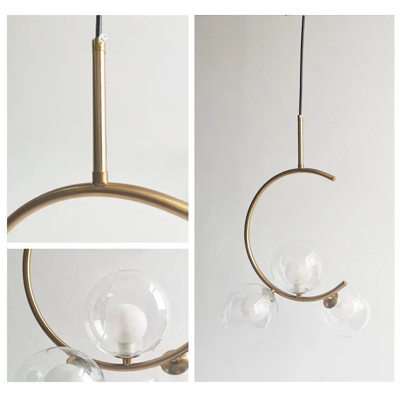 DecorBites™ Glass Ball LED Chandelier for Dining Room, Kitchen, Bedroom, Bar