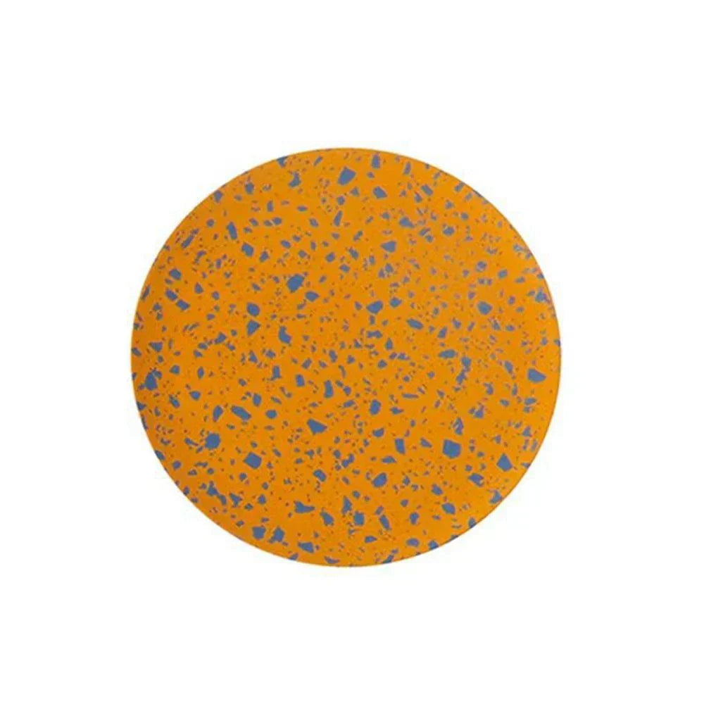 DecorBites™ Korean Style Round Bamboo Fiber Dining Plate for Desserts, Fruits, and Cakes