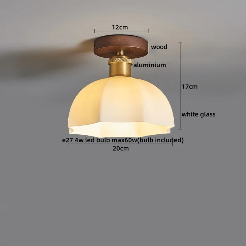 DecorBites™ Brass Glass Ceiling Lamp Modern LED Light Fixture - Elegant Home Decor